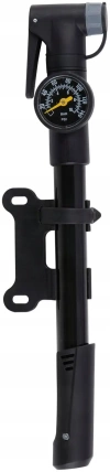 Pompka Rowerowa Mini z Manometrem 120psi (8bar) Czarna Dunlop - zdjęcie