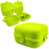 Pojemnik śniadaniowy lunchbox dzielony zielony 2x700 ml - zdjęcie