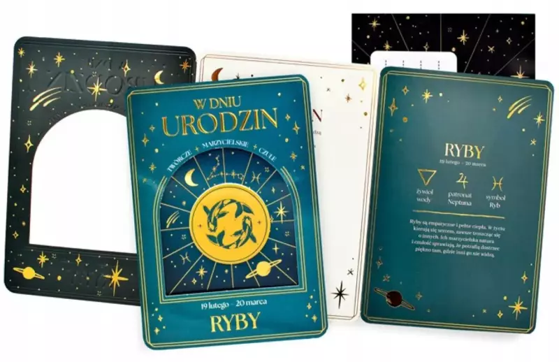 Karnet DK-1440 Urodziny (znaki zodiaku, Ryby), Passion