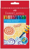 Kredki woskowe wykręcane Faber-Castell 12 kolorów - zdjęcie