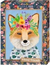 Puzzle Heye. 1000 elementów. Floral Friends, Lis z kwiatami na głowie - zdjęcie