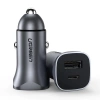 Ładowarka samochodowa UGREEN CD130 24W USB/USB-C (szara) - zdjęcie