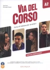 Via del Corso A2 Libro dello studente ed esercizi + 2 CD + DVD - zdjęcie