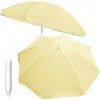 Parasol polyester tkanina 240cm, 8 drutów, łamany, beżowy - zdjęcie