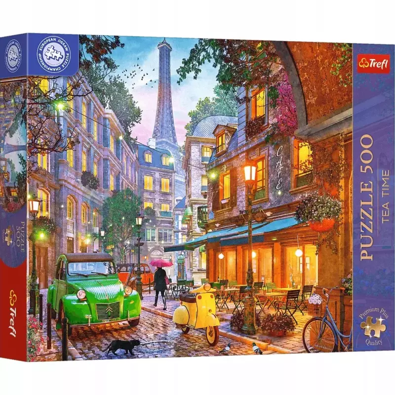 Puzzle 500 elementów. Premium Plus Quality. Mistrzostwa Europy. Tea Time: Kawiarnia w Paryżu Puzzle 500 elementów. Premium Plus Quality. Mistrzostwa Europy. Tea Time: Kawiarnia w Paryżu
