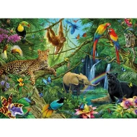 Puzzle XXL 200 elementów. Zwierzęta w dżungli, zdjęcie 2