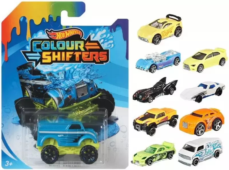 Hot Wheels Colour Shifters. BHR15 Samochodzik zmieniający kolor, mix wzorów