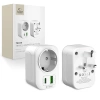 Tech-Protect TA100 Travel Adapter Uk To Eu White - zdjęcie