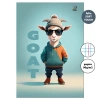 Zeszyt A4 32k.w kratkę z marginesem Goat 90g - zdjęcie