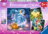 Puzzle 3x49 elementów. Disney Princess - zdjęcie