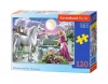 Puzzle 120 elementów. Księżniczka i jej jednorożce - zdjęcie