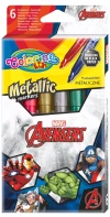 Flamastry metaliczne Colorino Kids 6 kolorów Avengers - zdjęcie