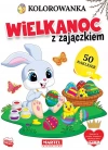 Wielkanoc z zajączkiem. Kolorowanka z naklejkami - zdjęcie