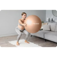 Piłka ciążowa do aerobiku 65 cm NS-951 beżowa, zdjęcie 9