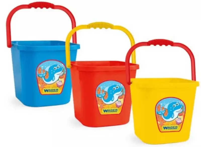 Wiaderko kwadratowe wielkie 7,5l, mix kolorów 71708