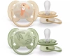 Smoczek Philips Avent Ultra Soft silikonowy supermiękki 0-6m 2 szt. + etui - zdjęcie
