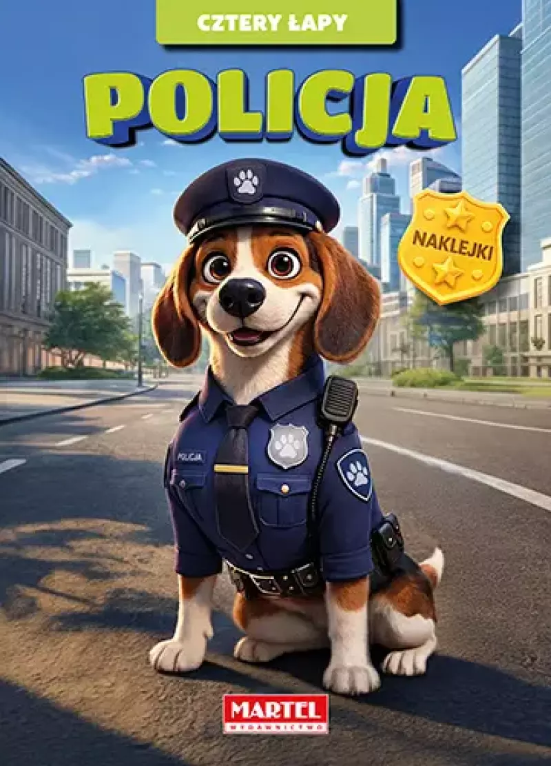 Policja. Cztery łapy. Kolorowanka z naklejkami Policja. Cztery łapy. Kolorowanka z naklejkami
