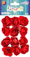 Różyczki na drucikach czerwone 7cm 12szt - zdjęcie