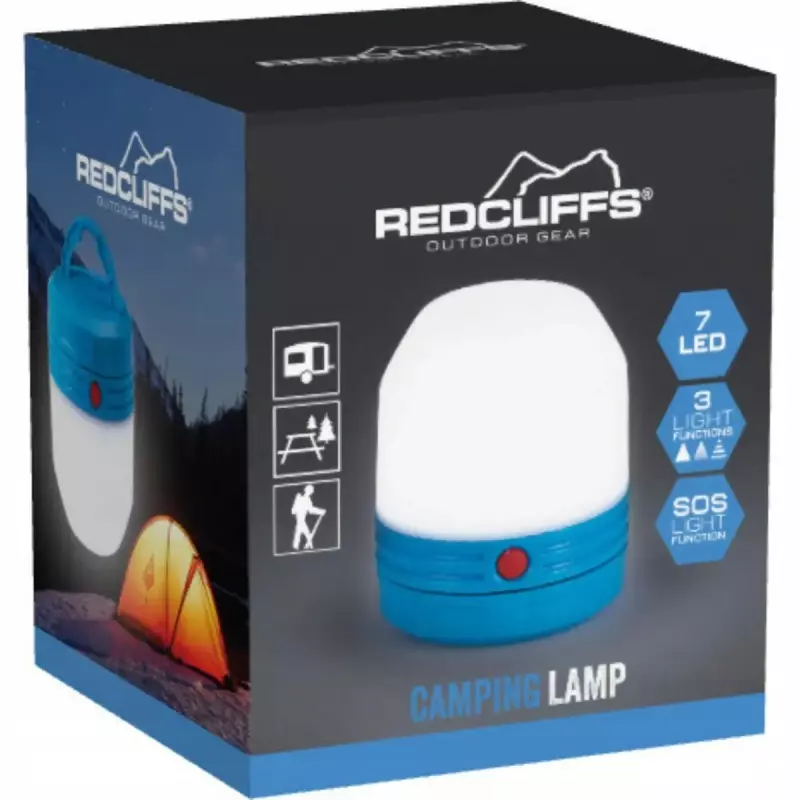 Latarka Lampka Turystyczna 8x9CM 7 LED Niebieska Redcliffs Latarka Lampka Turystyczna 8x9CM 7 LED Niebieska Redcliffs