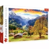 Puzzle 1000 elementów. Malownicza wioska, Alpy - zdjęcie