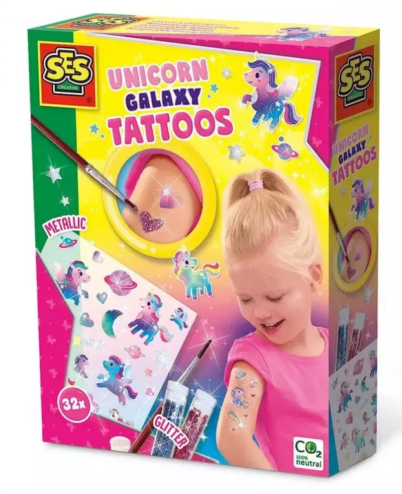 Kreatywna zabawa Tatuaże Galaxy Jednorożce Kreatywna zabawa Tatuaże Galaxy Jednorożce