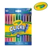 Crayola Flamastry automatyczne zmywalne Clicks 10szt. 8+ - zdjęcie