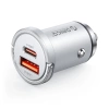 Ładowarka samochodowa Orico MiniRing Pro 45W USB-A + USB-C - srebrna - zdjęcie