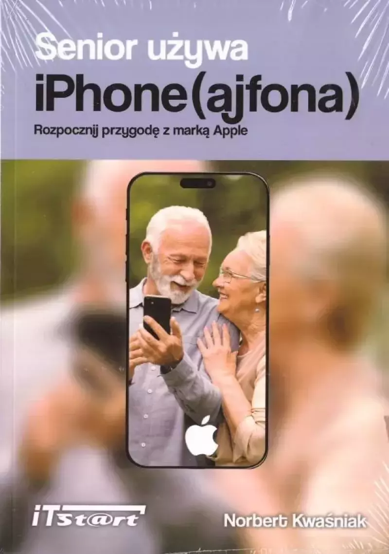 Senior używa iPhone (ajfona) Senior używa iPhone (ajfona)