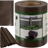 Taśma ogrodzeniowa 19cmx35m 450g/m2 brązowa 23702 - zdjęcie