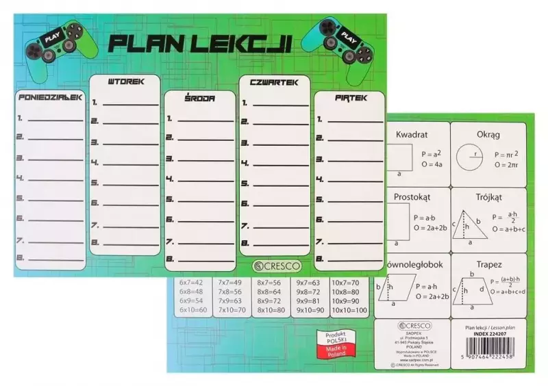 Plan lekcji A5 Pad Plan lekcji A5 Pad