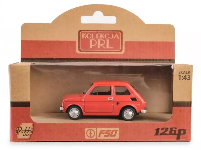 Kolekcja PRL Fiat 126p czerwony Kolekcja PRL Fiat 126p czerwony