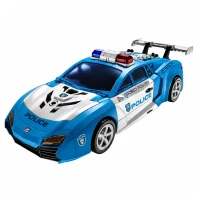 Auto Robot 2w1 Samochód Policyjny Wyrzutnia Małe Roboty Światła Dźwięki, zdjęcie 5