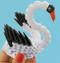 Origami 3D. Łabędź (134 elementy), zdjęcie 4