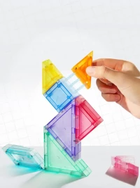 Klocki magnetyczne Tangram 3D z klepsydrą (7 elementów), zdjęcie 4