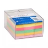 Kubik plastikowy z kolorowymi karteczkami 85x85x50 mm - zdjęcie