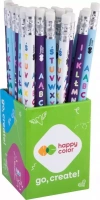 Ołówek trójkątny jumbo 2B 24szt HAPPY COLOR - zdjęcie