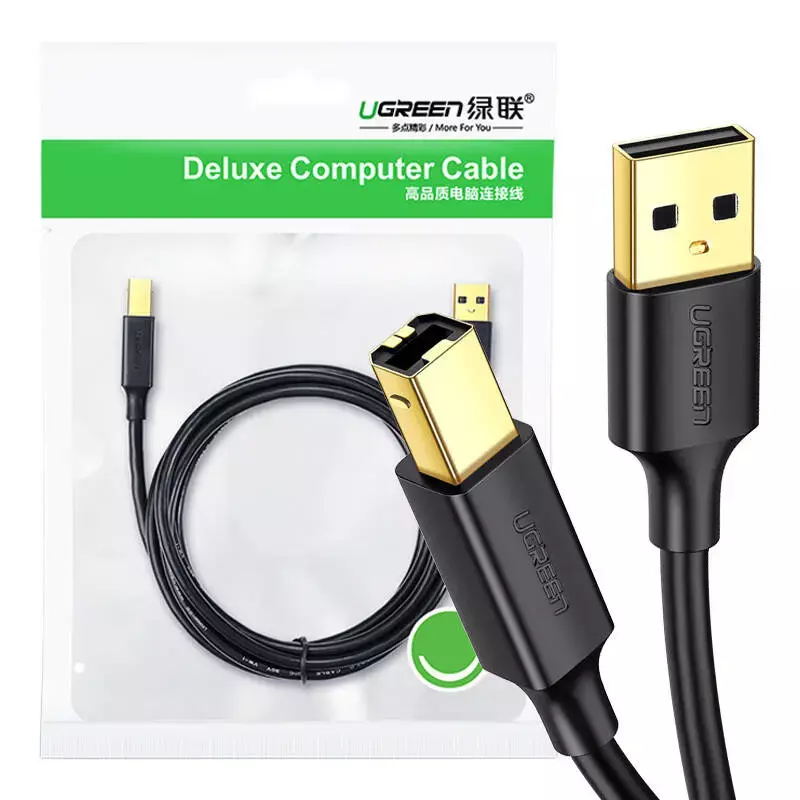 Kabel UGREEN US135 USB-A-USB-B 1m (czarny) Kabel UGREEN US135 USB-A-USB-B 1m (czarny)