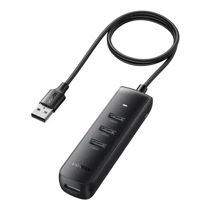 Hub UGREEN CM416 4-portowy 1m (czarny)