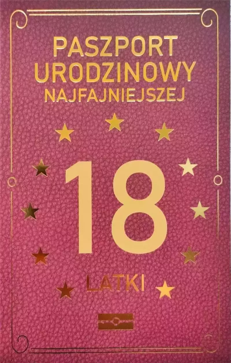Karnet Urodzinowy 18 JCX - 034 Karnet Urodzinowy 18 JCX - 034