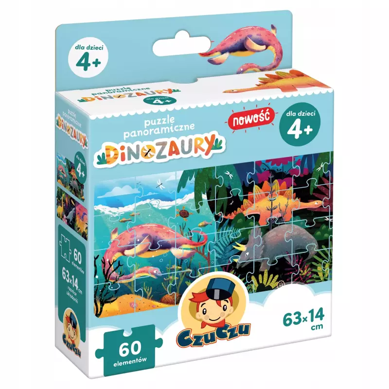 Puzzle panoramiczne 60 elementów. Dinozaury Puzzle panoramiczne 60 elementów. Dinozaury