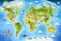 Puzzle maxi 40 elementów. Mapa świata, zdjęcie 2