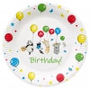 Talerzyki papierowe 23 cm, balony (8 sztuk) - zdjęcie