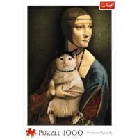 Puzzle 1000 elementów. Dama z kotem, zdjęcie 3