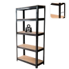 Regał 5-Poziomowy 180 x 90 x 40 cm Czarny Udźwig Półki: 175 Kg - zdjęcie