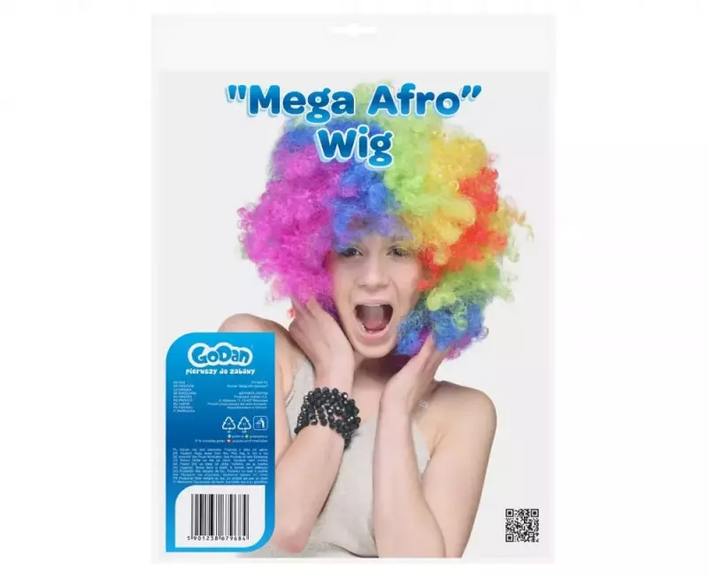 Ozdoba Karnawal Peruka Afro Tecza Go Pbh Ozdoba Karnawal Peruka Afro Tecza Go Pbh