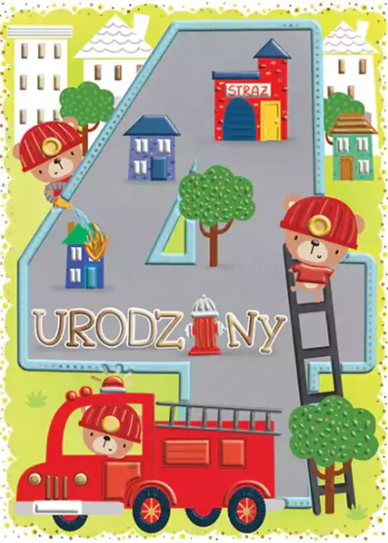 Karnet urodzinowy B6, Straż pożarna Karnet urodzinowy B6, Straż pożarna