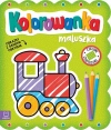Kolorowanka maluszka. Obrazki z grubym obrysem. Zielone ciasteczko - zdjęcie