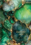 Kalendarz dzienny 2027 A5 marmur zielony - zdjęcie