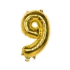 Balon Foliowy 35 cm Cyfra 9 Złoty Metalik Godan Bc-azl9 - zdjęcie