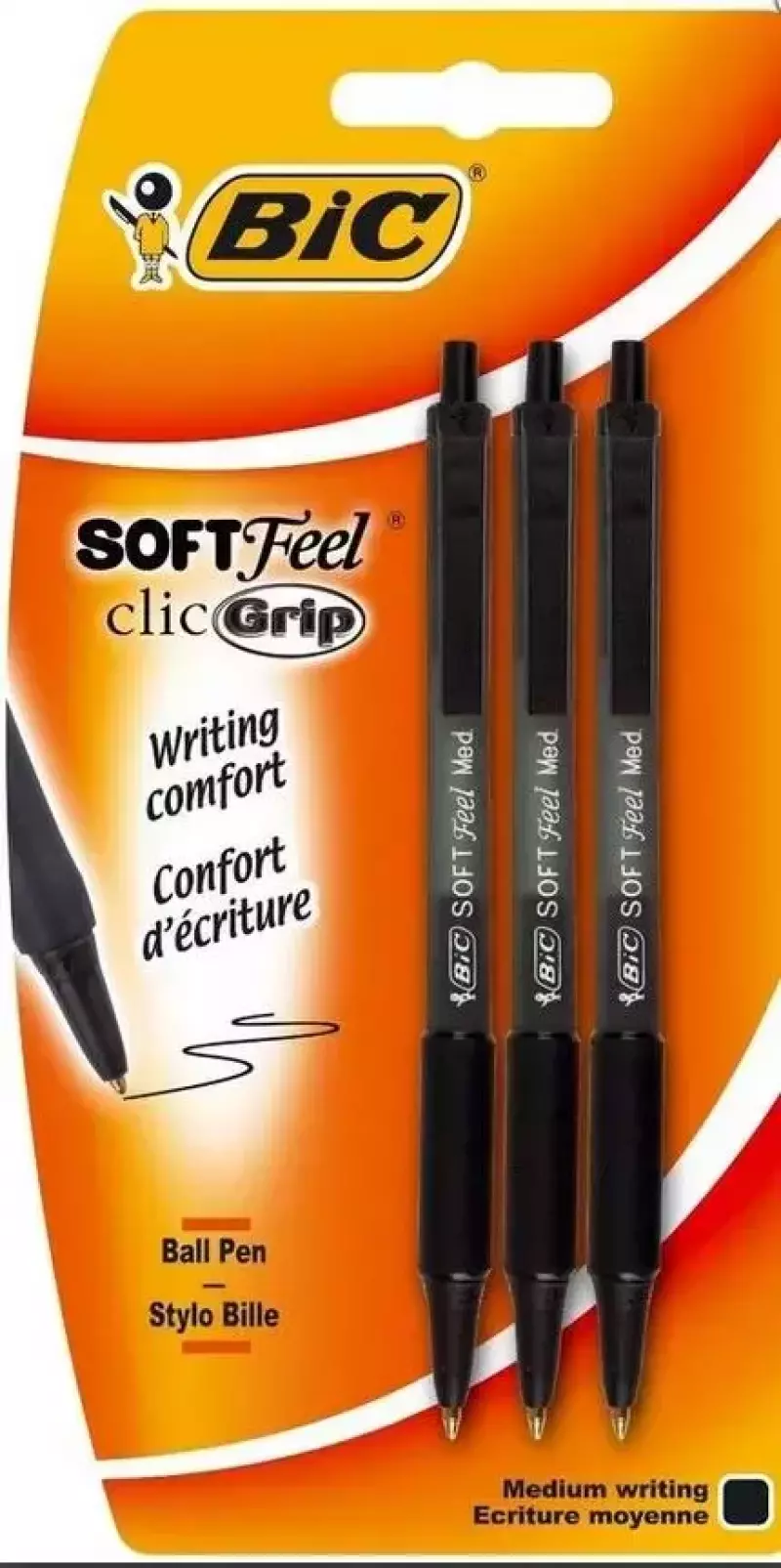 Długopis czarny Soft feel bls 3 szt BIC Długopis czarny Soft feel bls 3 szt BIC